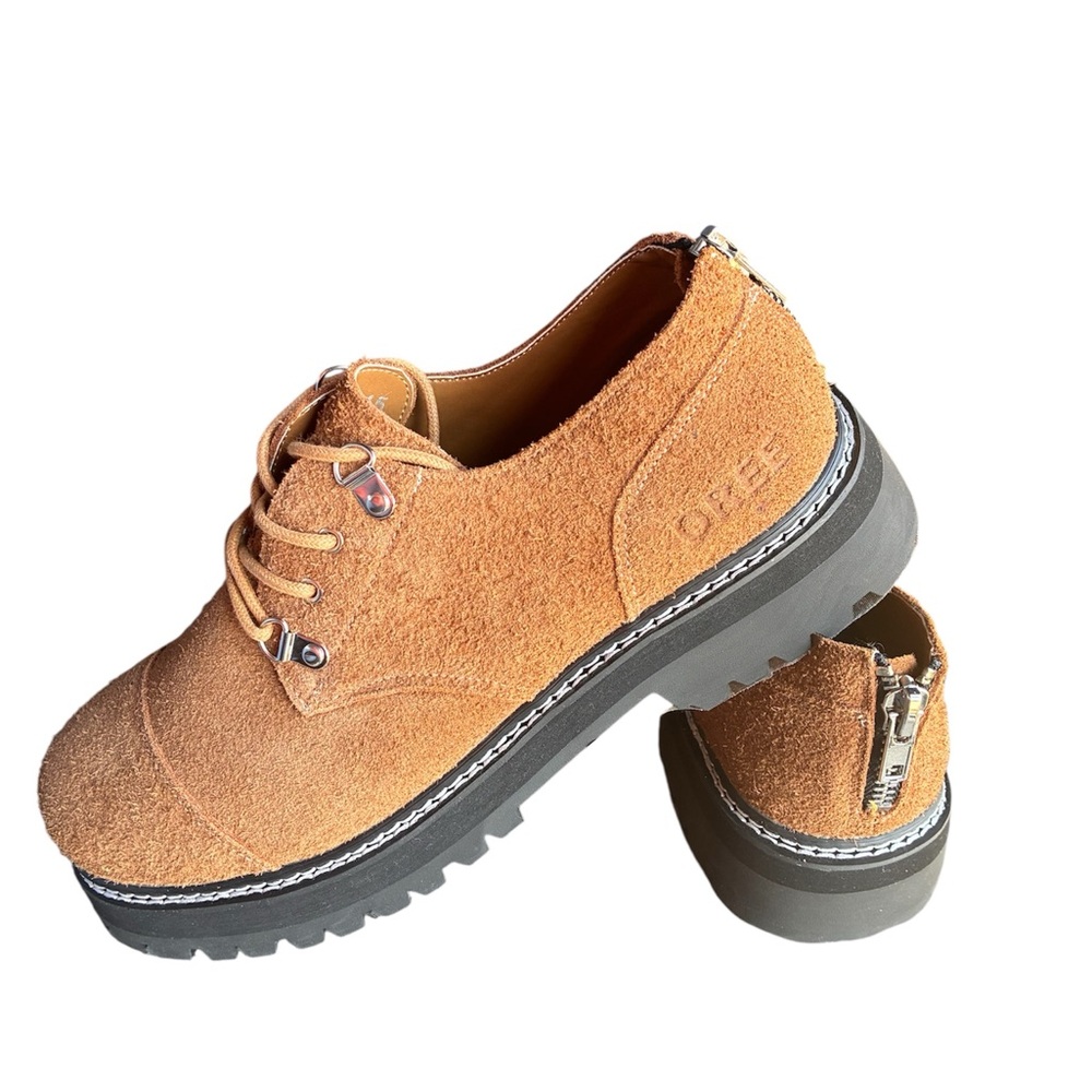 OREE Men’s Suede Shoes Brown US 12 EU 45 New